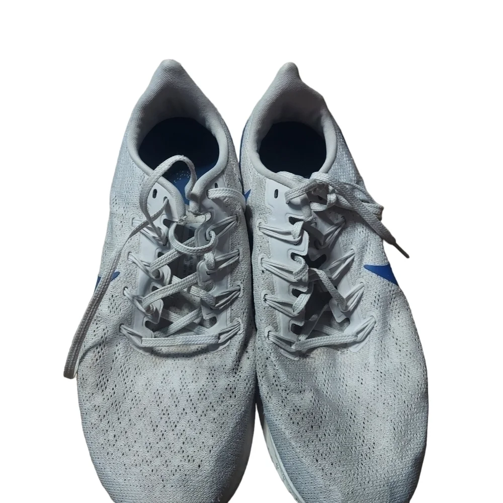 11 Nike Zoom white‎ and blue sneakers